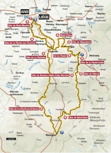 Liège-Bastogne-Liège course map